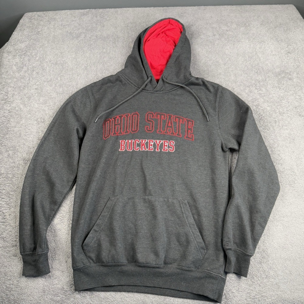 Ohio State Buckeyes Sweatshirt Mens Small Gray Heather Hoodie Nike ThermaFit